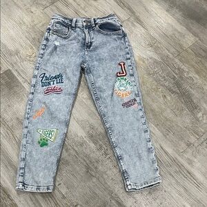 Justice jeans 👖 Embroidered Patch Denim Jeans size‎ 14 The Stranger Things